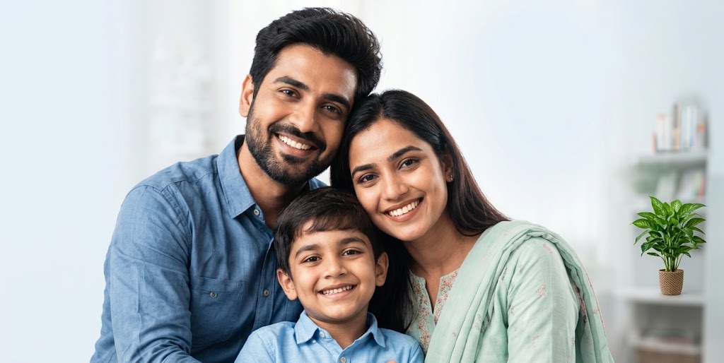 Happy family enjoying Seba Life healthcare support
